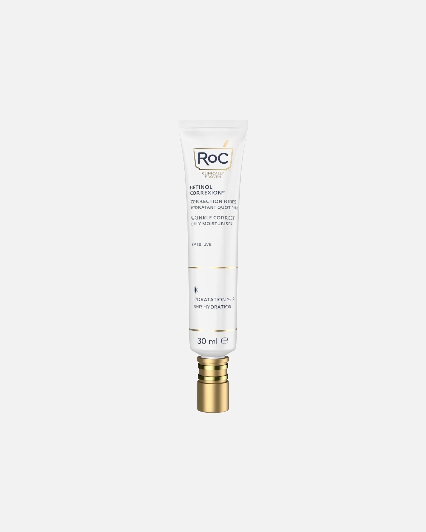 RoC Crema Idratante Quotidiana Antietà con Correzione delle Rughe e SPF30, 30 ml