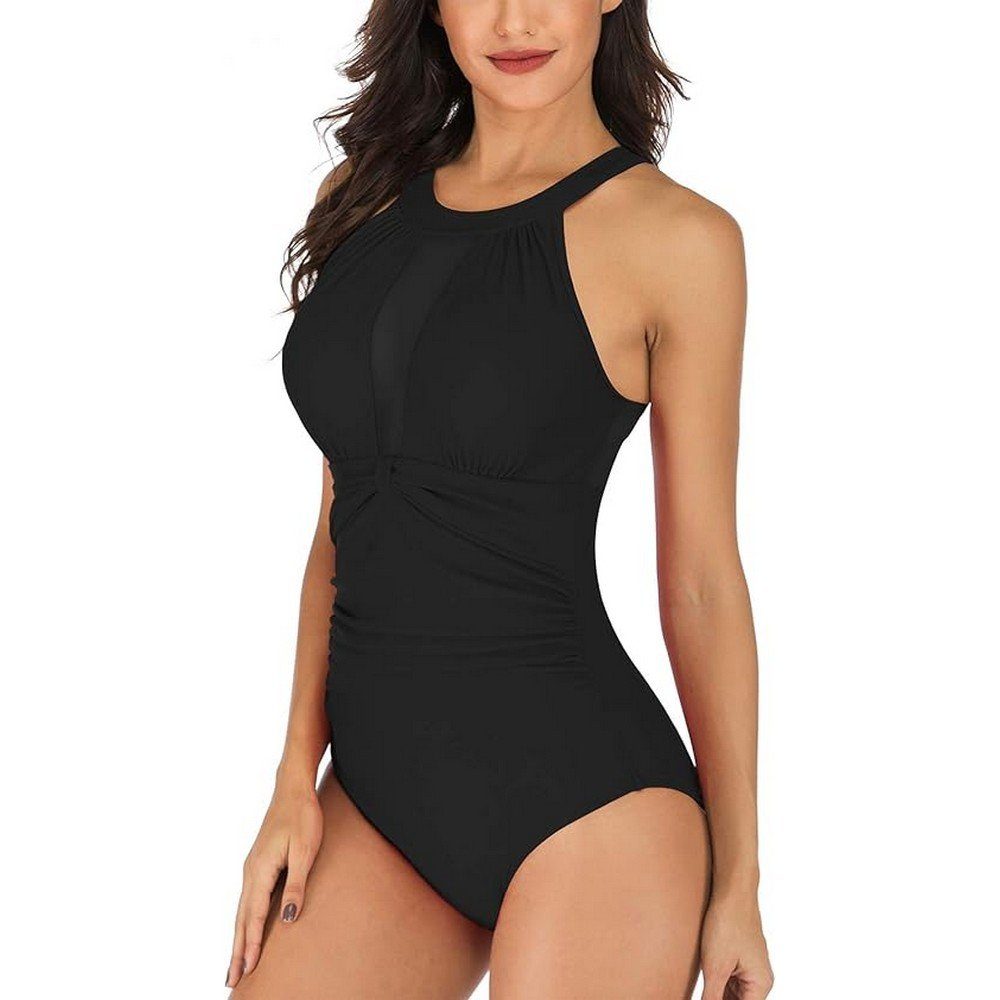 Ronner UG Bade-Shirt Badeanzug Damen Bauchweg Bikini Push up Bademode Triangel-Bikini