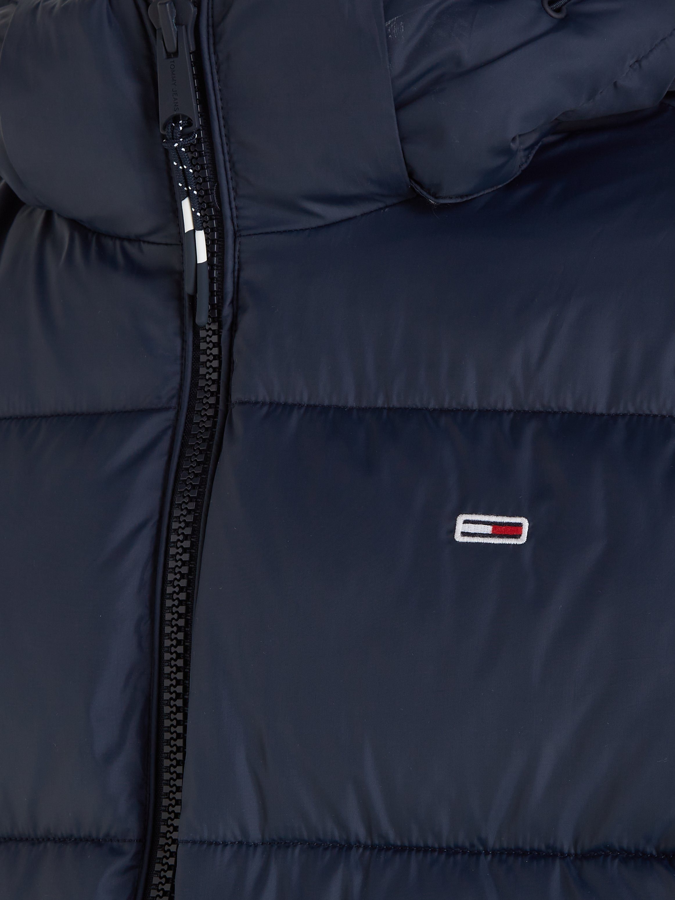 Tommy Jeans Steppjacke TJM ESSENTIAL PUFFER JACKET mit Logoschriftzug in der Kapuze