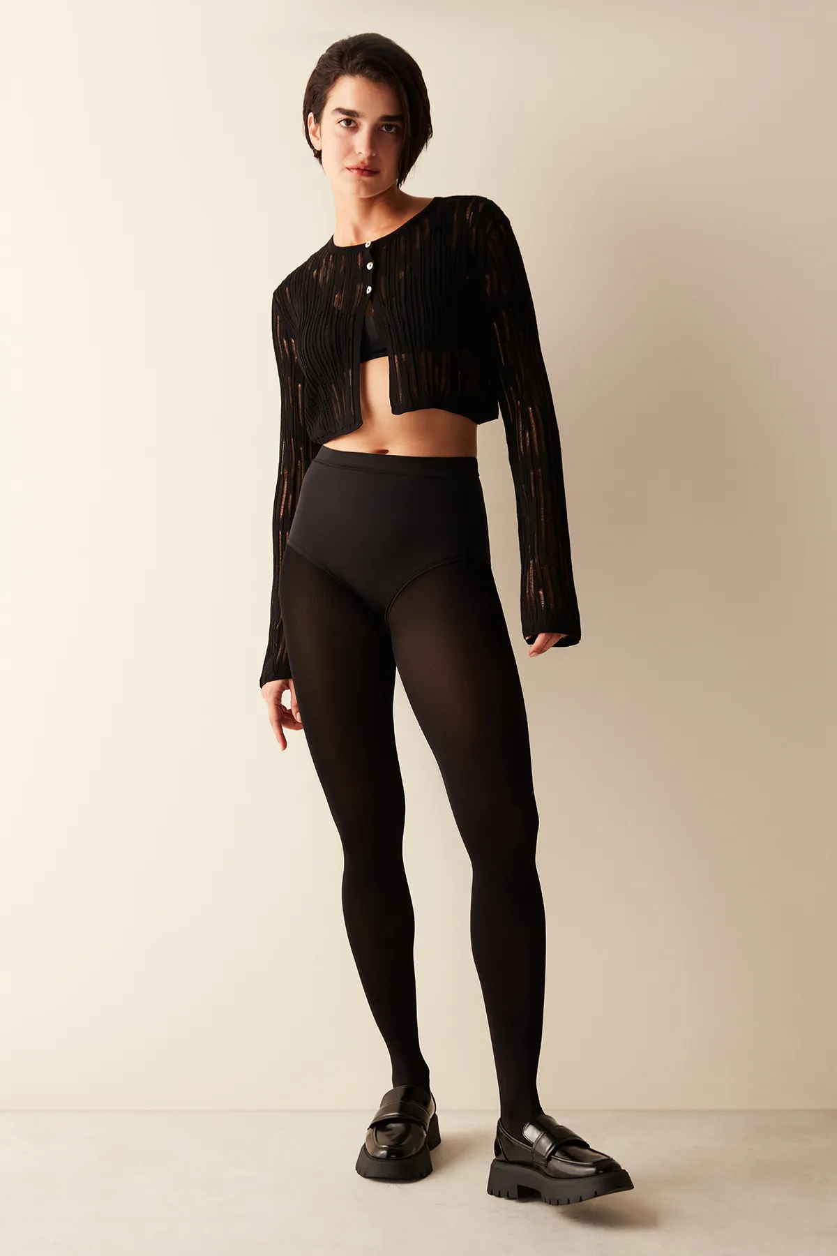Penti  Seidige schwarze Strumpfhose