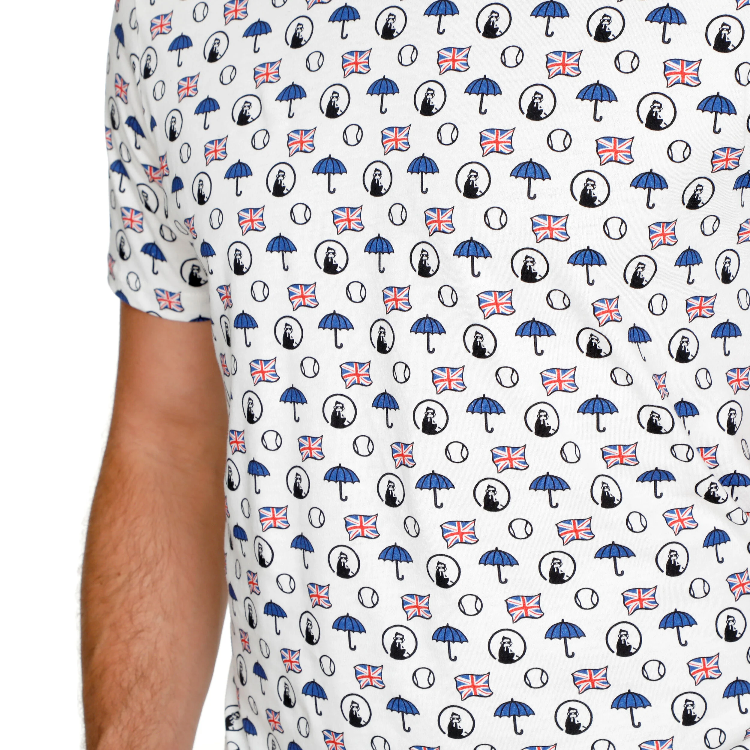 London Statement T-Shirt Herren - Weiß, Mehrfarbig