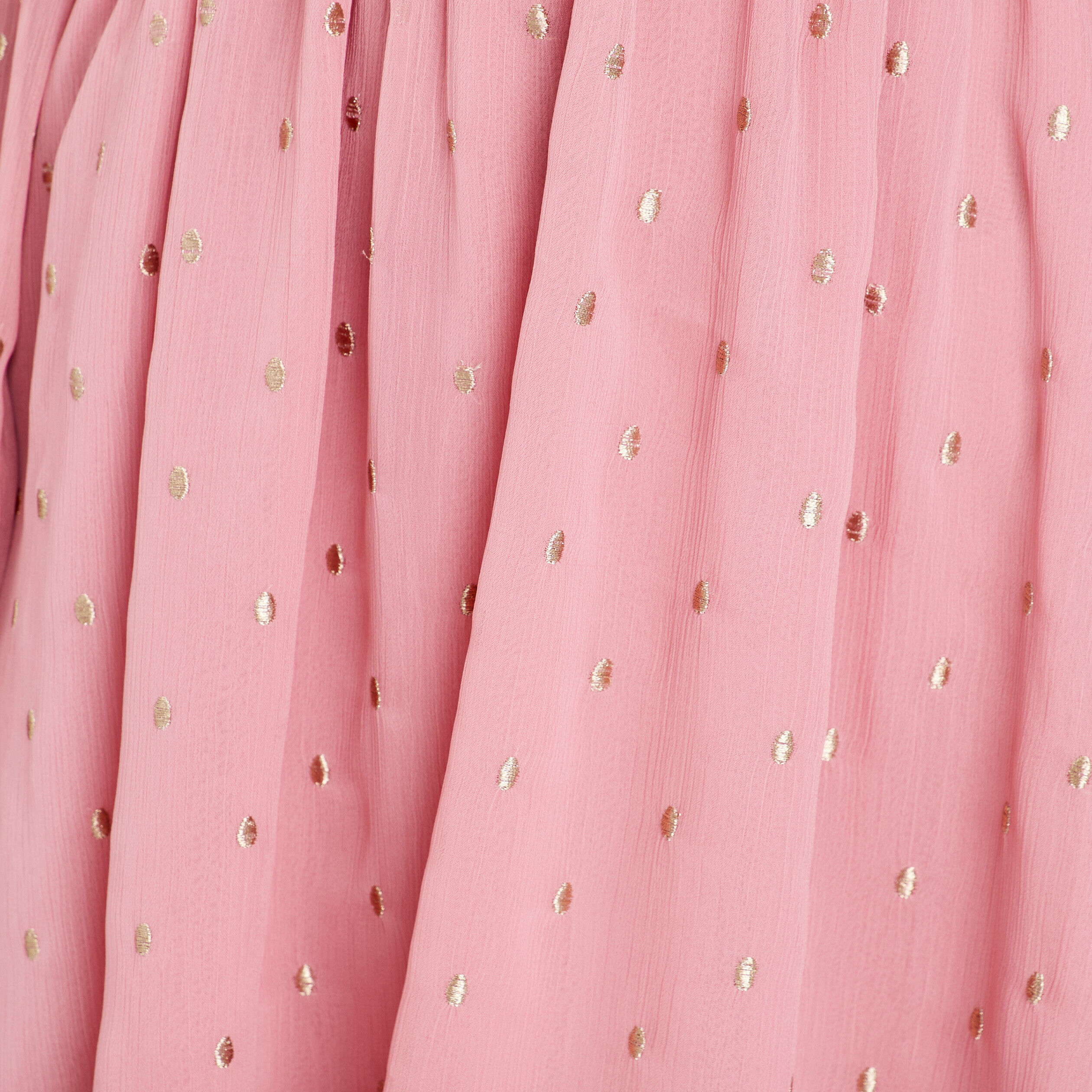 Robe évasée col montant rose femme | Cache Cache