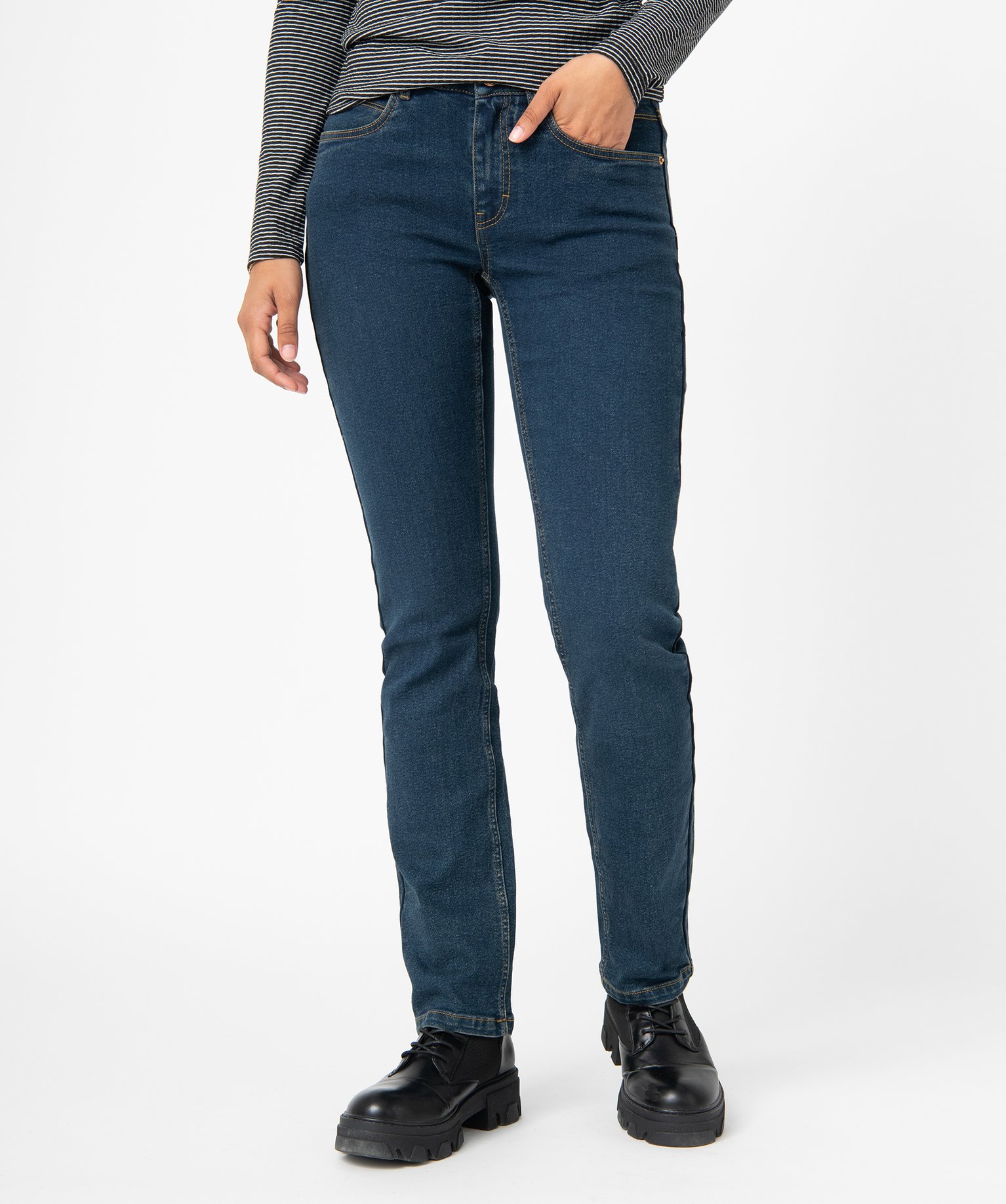 Jean femme coupe Regular brut | GEMO