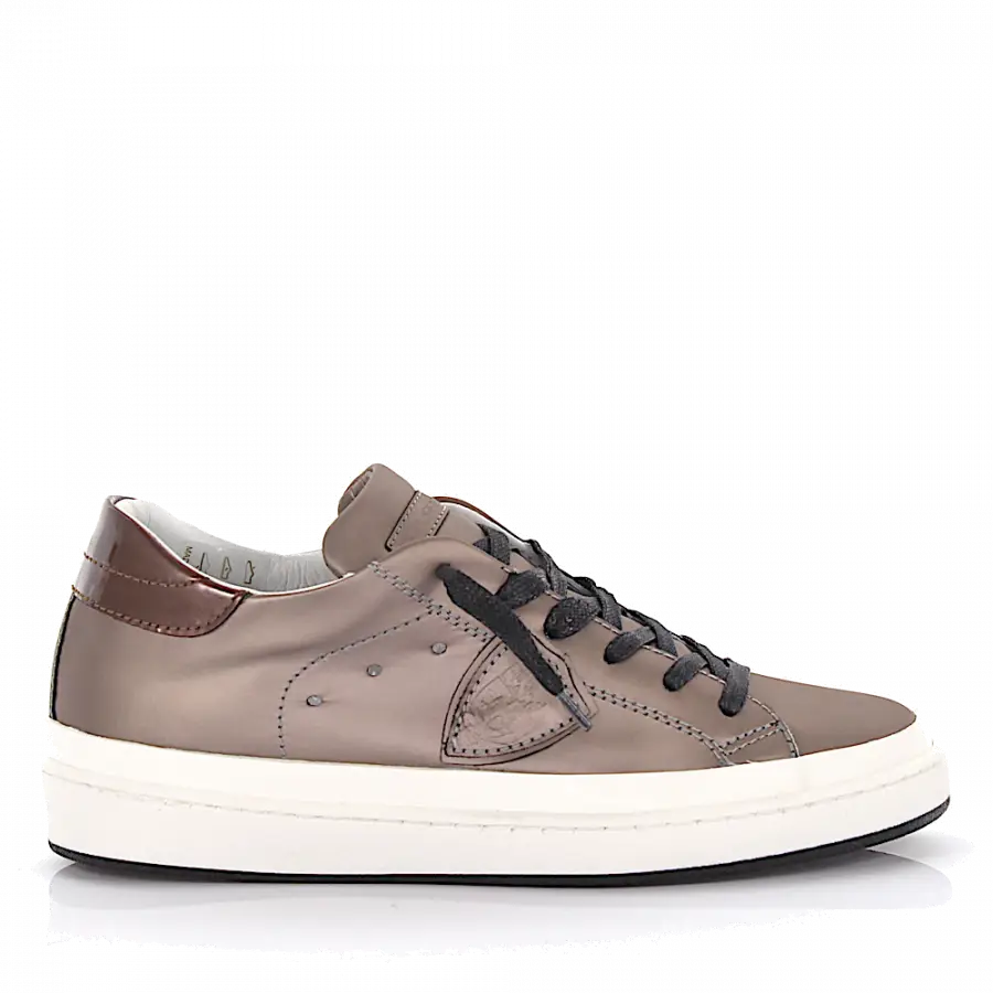 Philippe Model - Keilsneakers Classic Lakers Low Leder grau metallic - grau