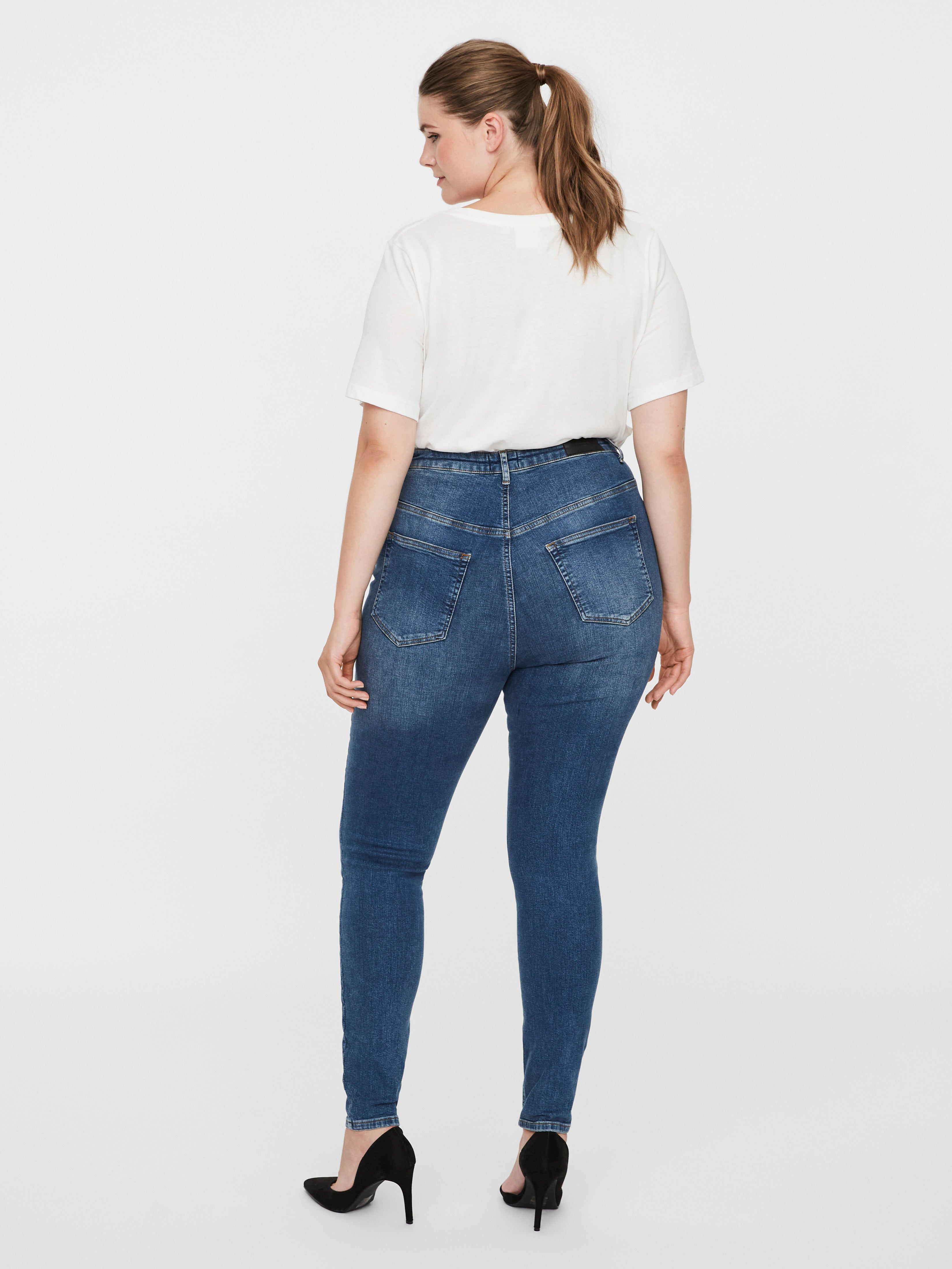 VMLORA Hohe Taille Skinny Fit Jeans