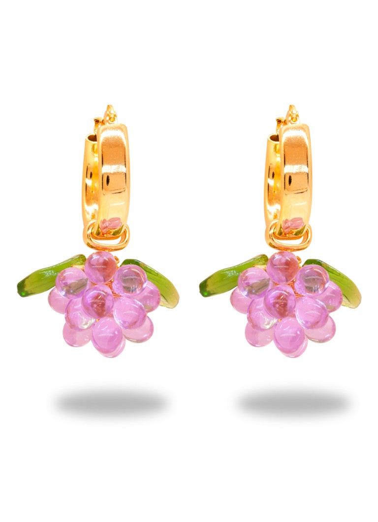 ANNELE Plum Puff earrings gilt
