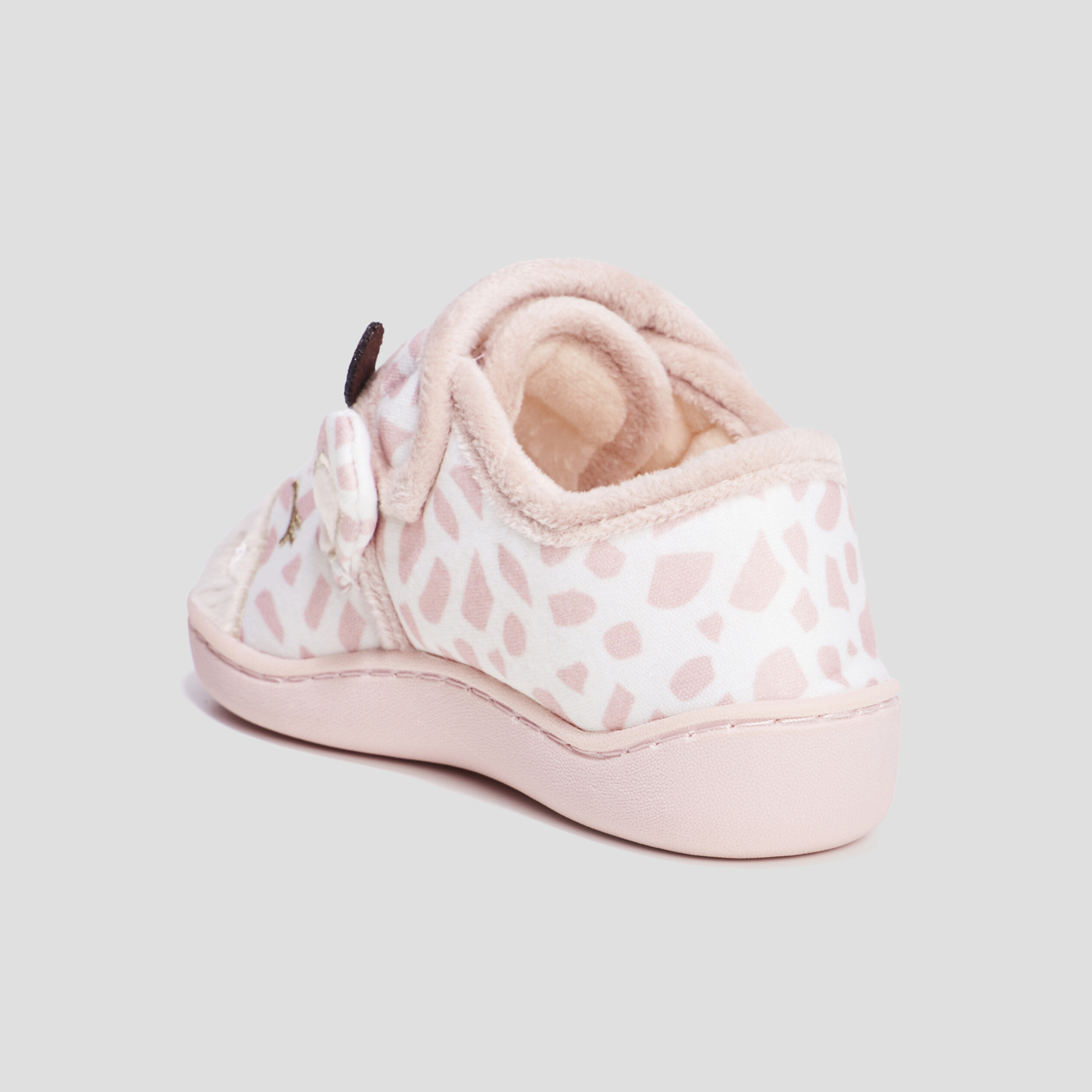 Chaussons emboîtant à scratchs rose fille | La Halle