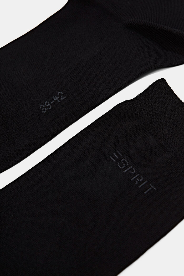 Socken im Doppelpack mit eingestricktem Logo, Bio-Baumwolle