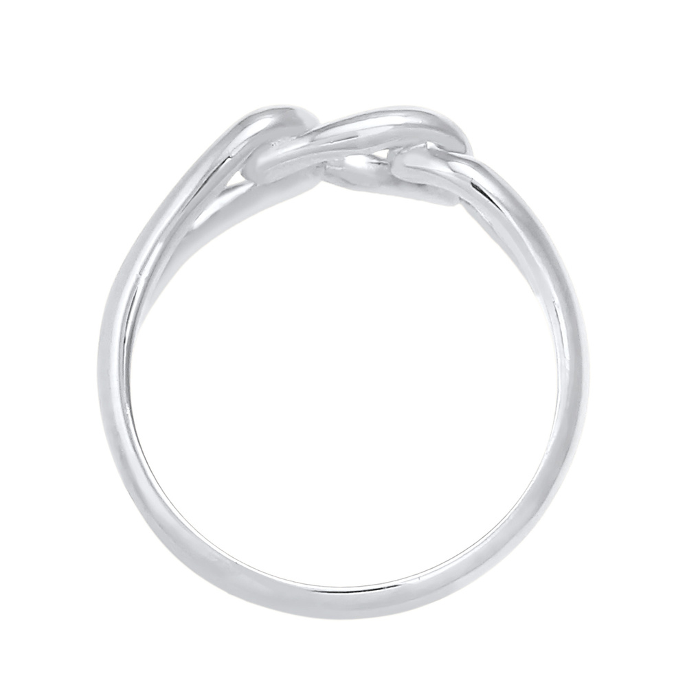 Elli Elli Bague Femme Bague Symbole de Noeud Massif en 925 Argent Plaqué Or Bague