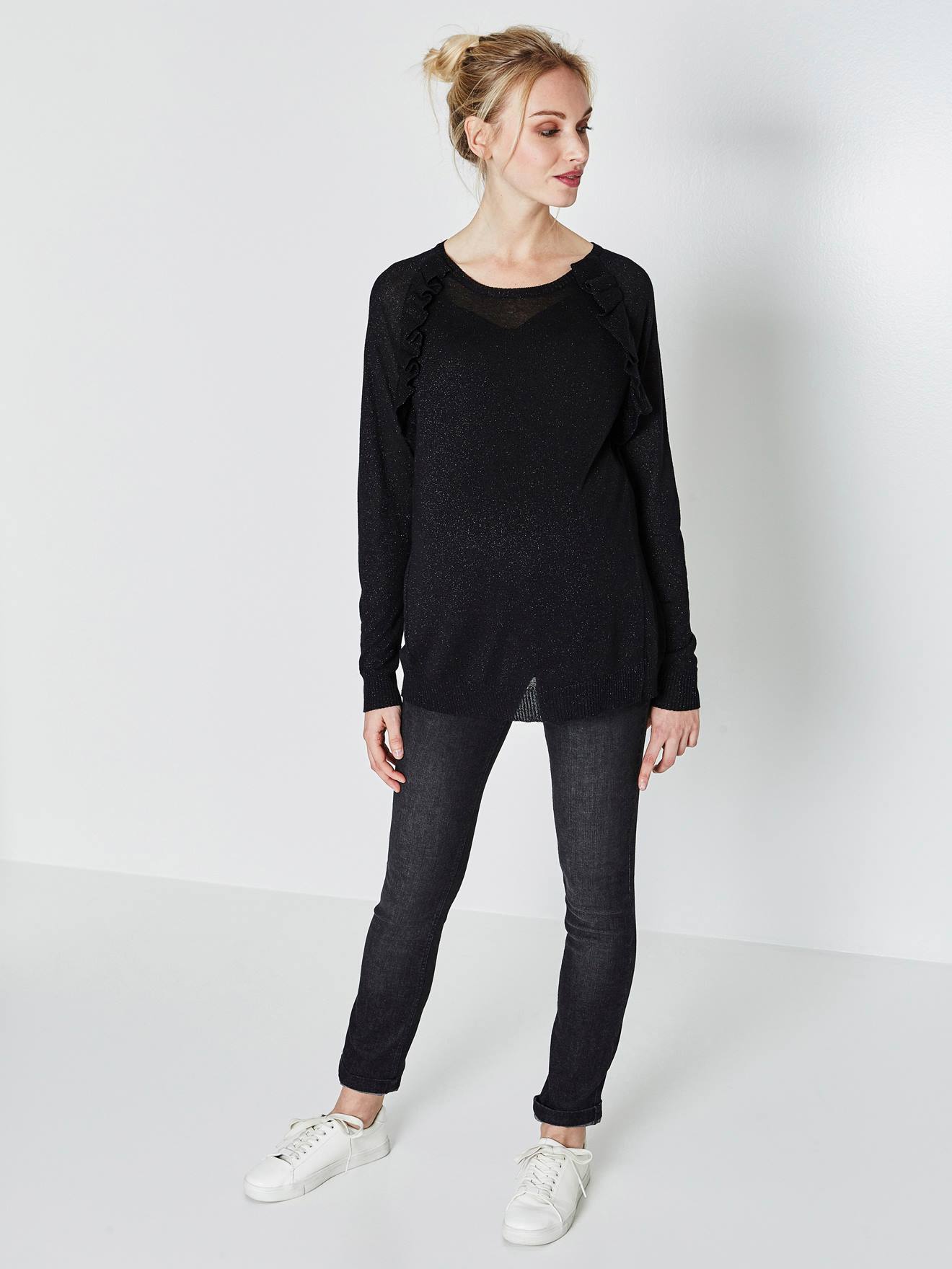Vertbaudet Umstands Slim-Fit-Jeans, Schrittl. 85 cm - schwarz