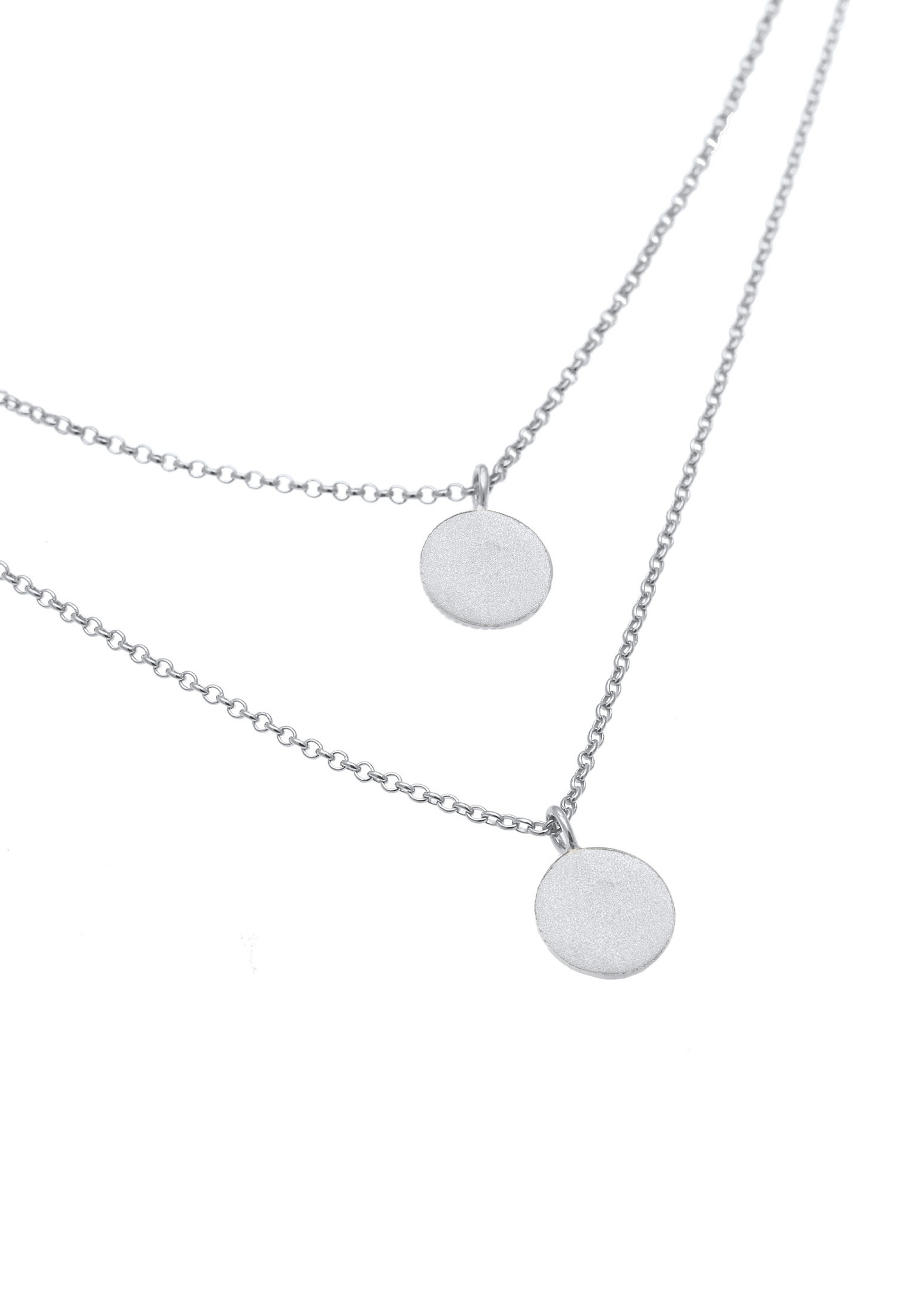 Elli ženska ogrlica, okrugli novčić, vintage trend, 925 sterling srebro