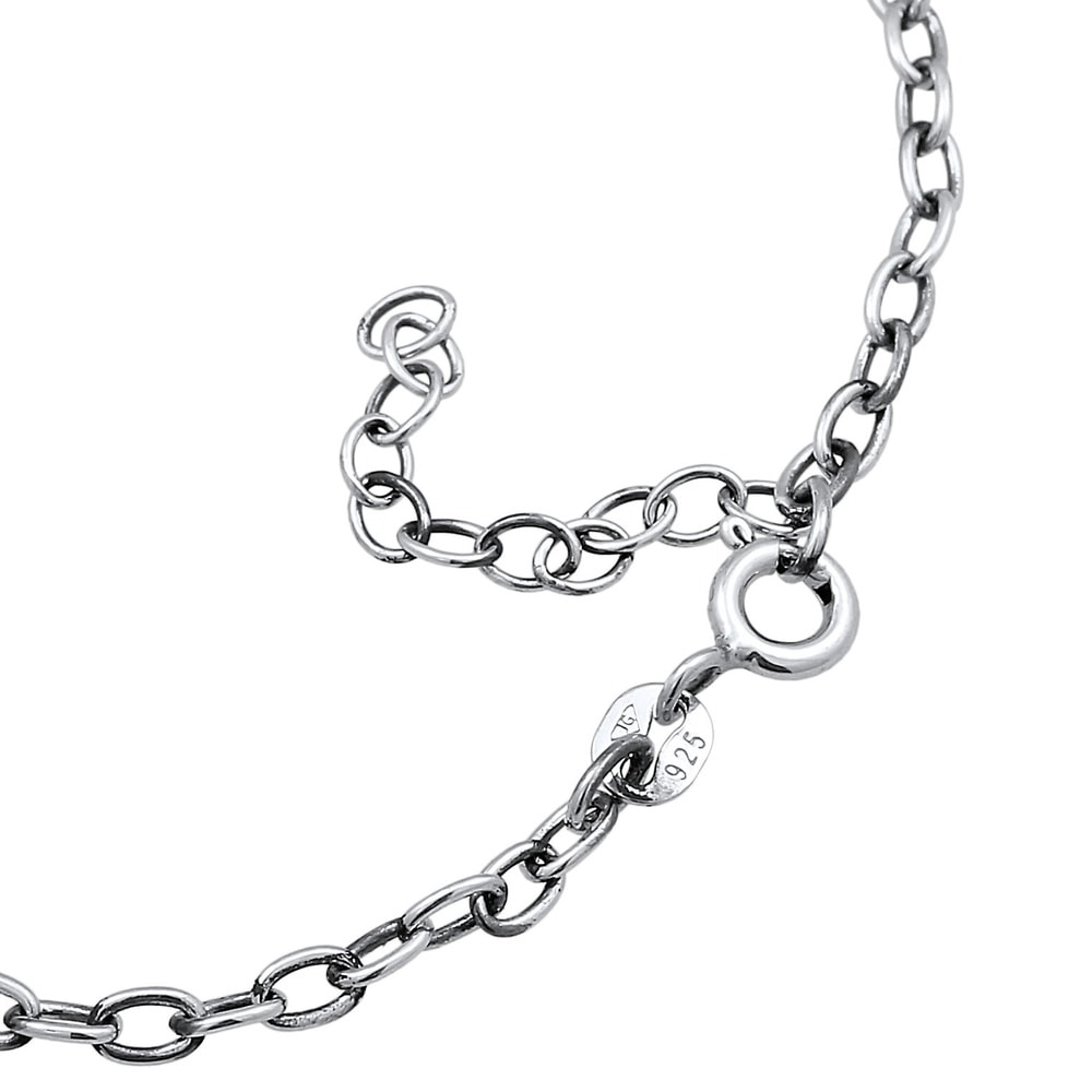 Elli Elli Bracelet Femmes Pendentif coeur Edelweiss Dirndl en Argent Sterling 925 Bracelet