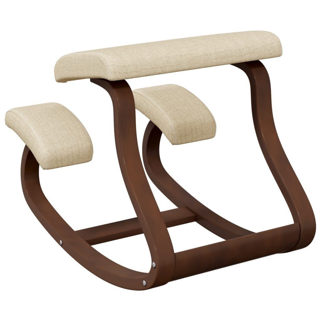 vidaXL Schaukelstuhl Kniestuhl Creme 48x71x51 cm Birkensperrholz (1 St)