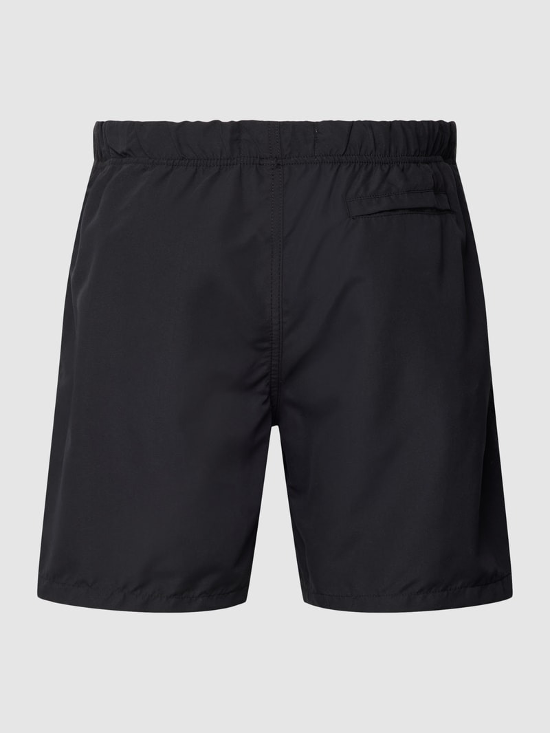 Badehose mit Label-Patch in schwarz