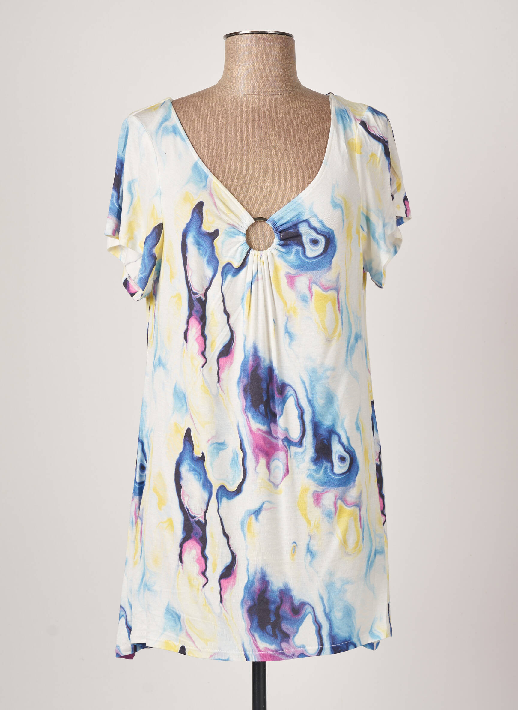 An Ii Vito Tuniquemanchecourte Femme couleur bleu