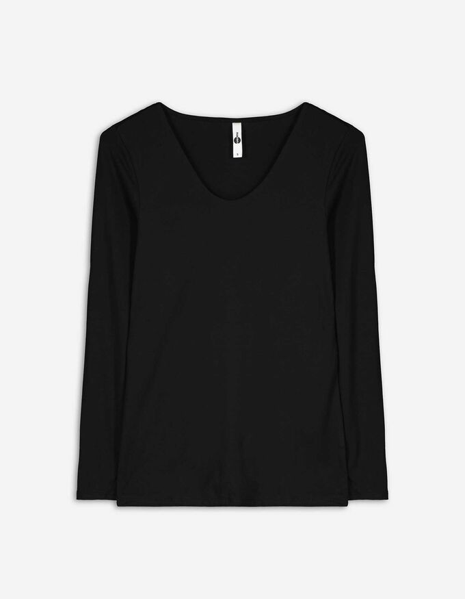 Langarmshirt - V-Ausschnitt
