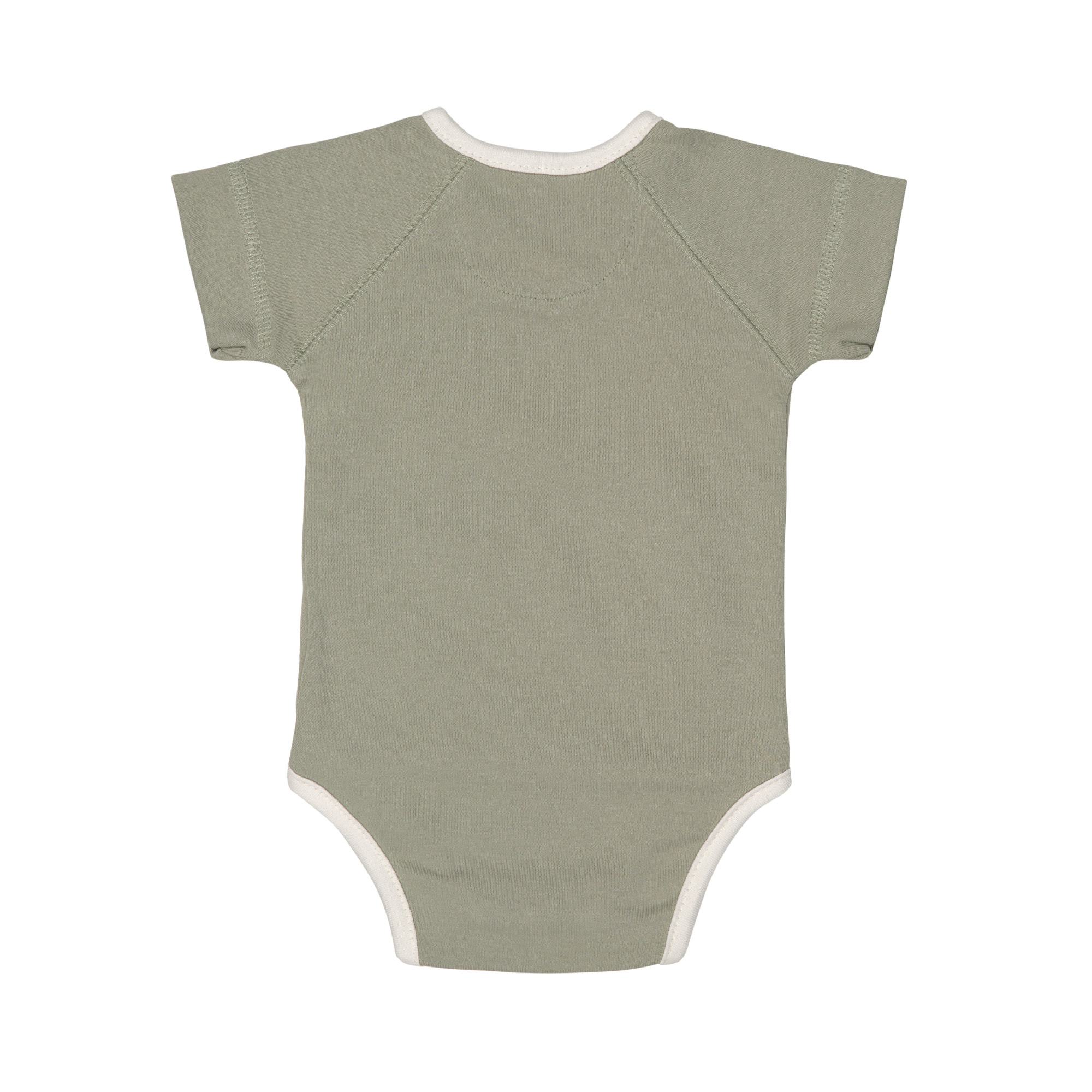 Baby Wickelbody (2er Set) kurzarm - Bio Baumwolle, Rosa Oliv