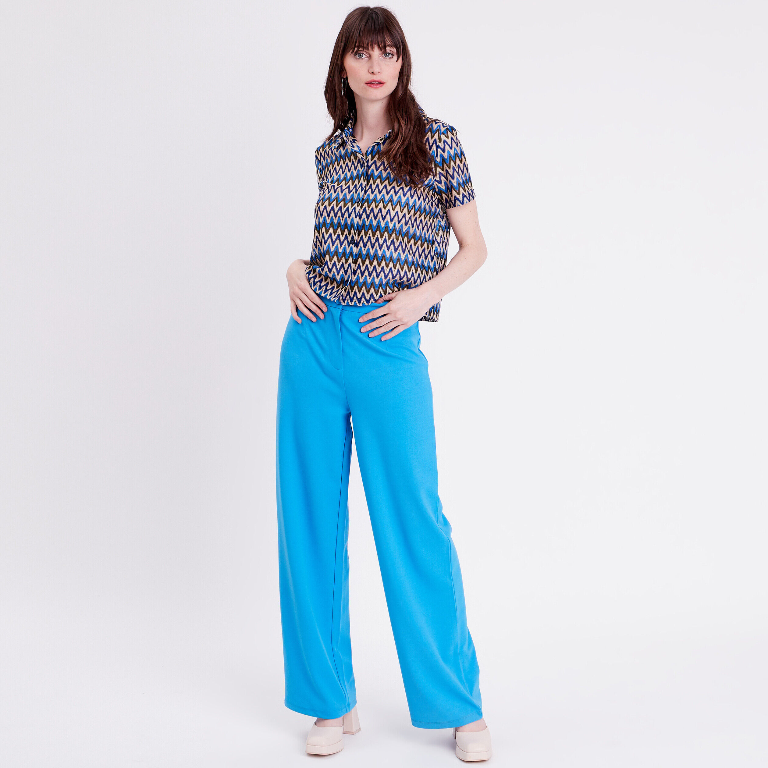 Chemise manches courtes vert foncé femme | Cache Cache