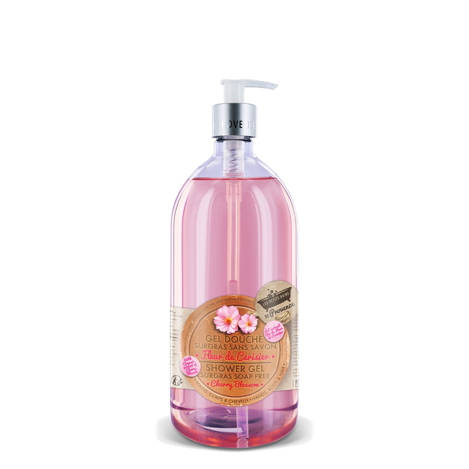 Les Petits Bains de Provence Gel Douche Surgras Sans Savon Parfum Fleur de Cerisier