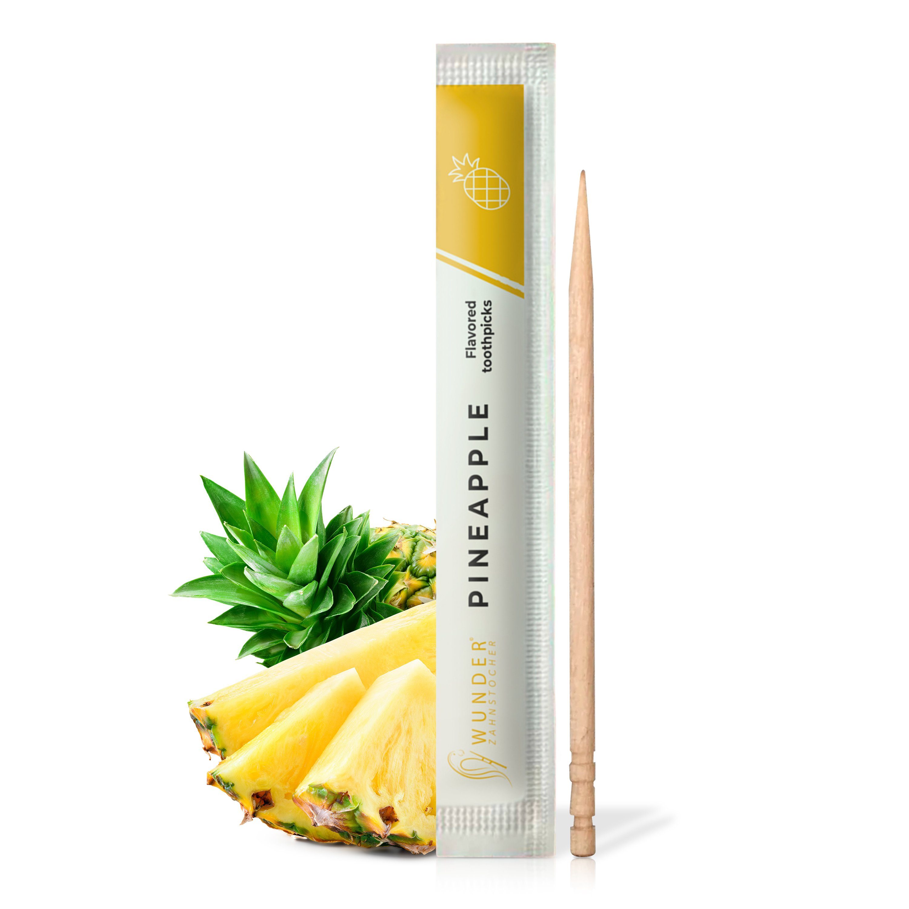 Wunder Zahnstocher Mundpflegecenter Wunder Zahnstocher - 200er Set Ananas Einzeln Verpackt