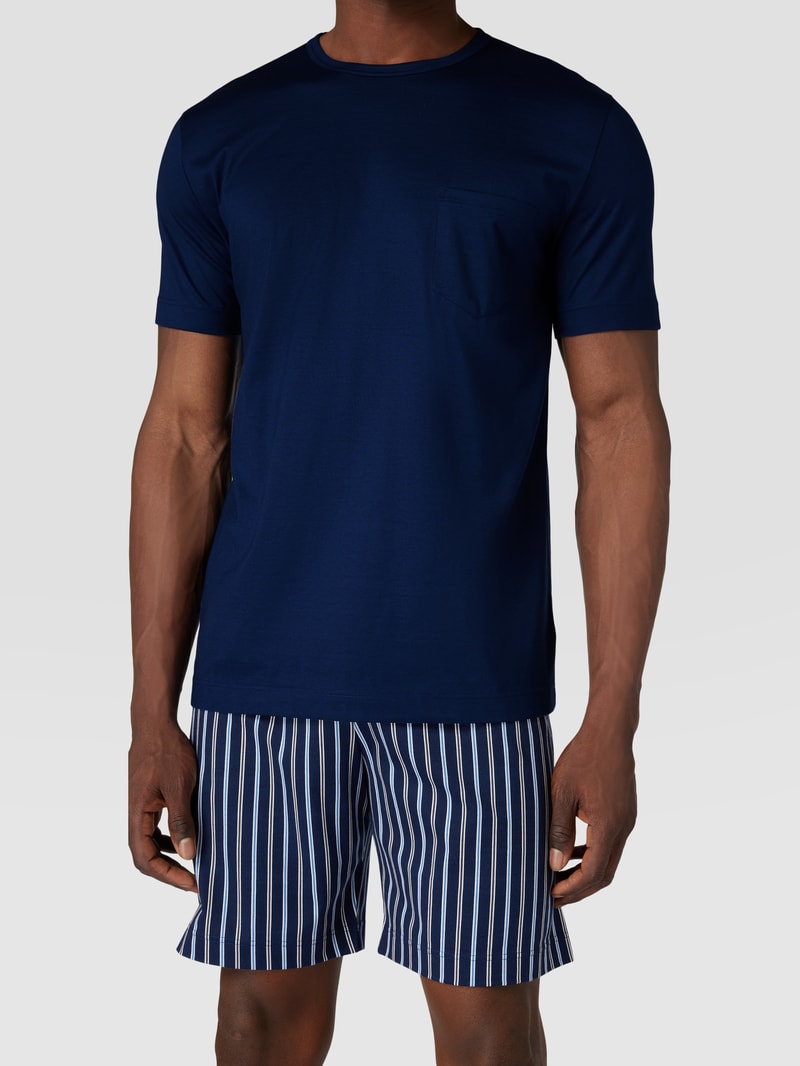 Pyjama aus Baumwolle in marineblau