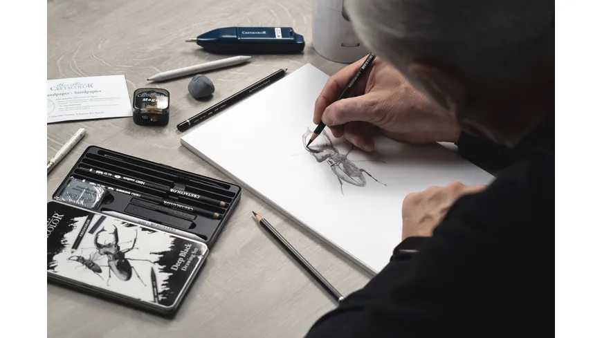CRETACOLOR Deep black Drawing Set