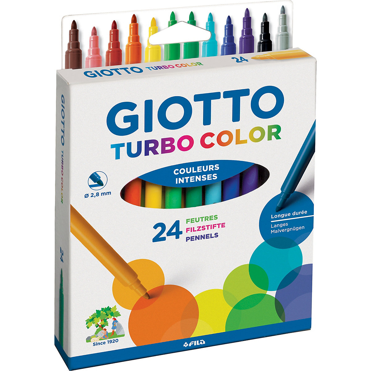 Filzstifte GIOTTO Turbo Color, 24 Farben