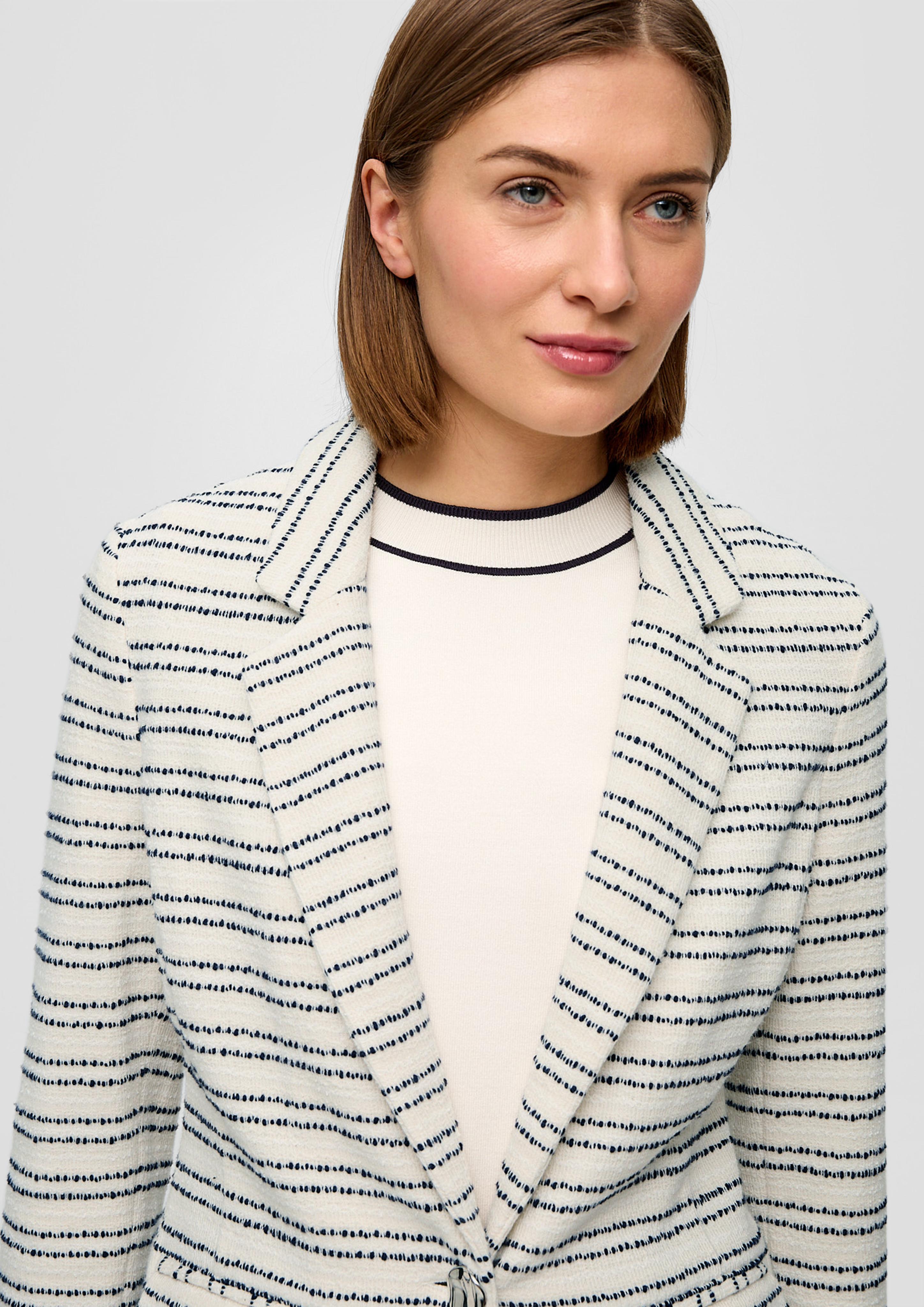 Sweatblazer mit Strukturmuster  2142628-02G3