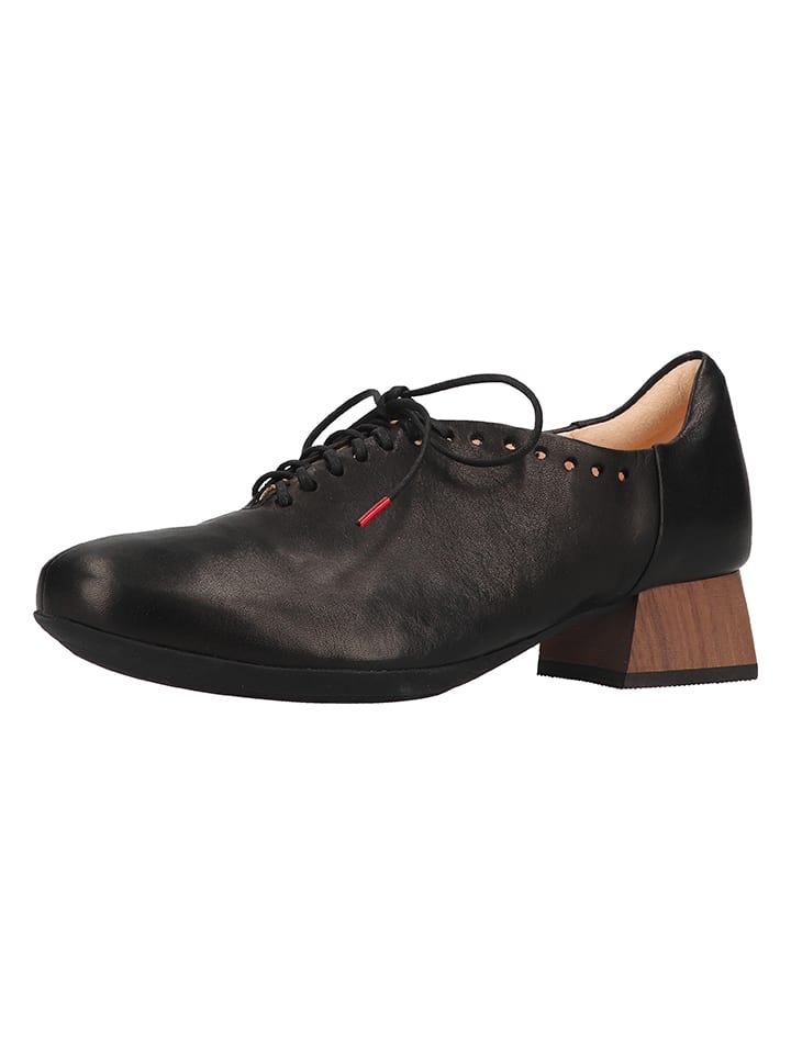 Think! Leder-Schnürschuhe in Schwarz günstig kaufen