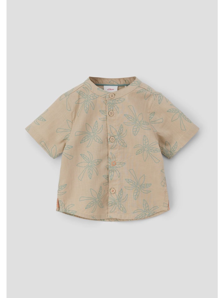 s.Oliver Hemd kurzarm in Beige günstig kaufen