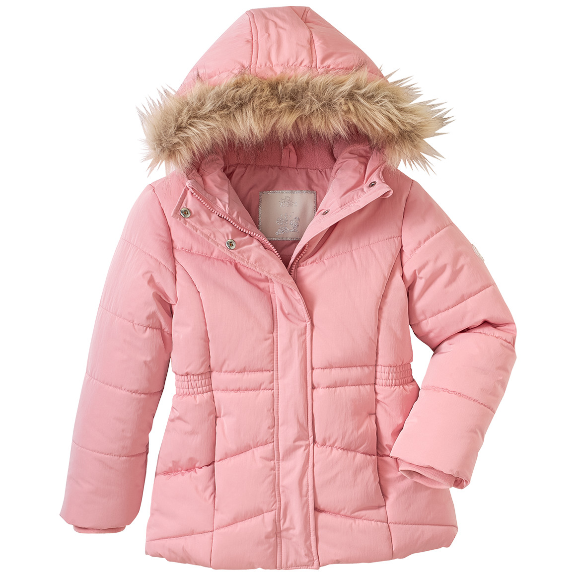 Mädchen Steppjacke mit Fellimitat