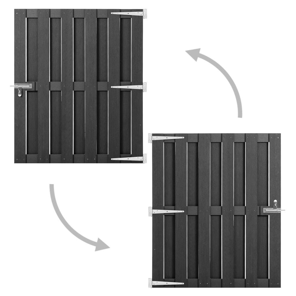 vidaXL Gartentor Gartentor WPC 100x112 cm Grau