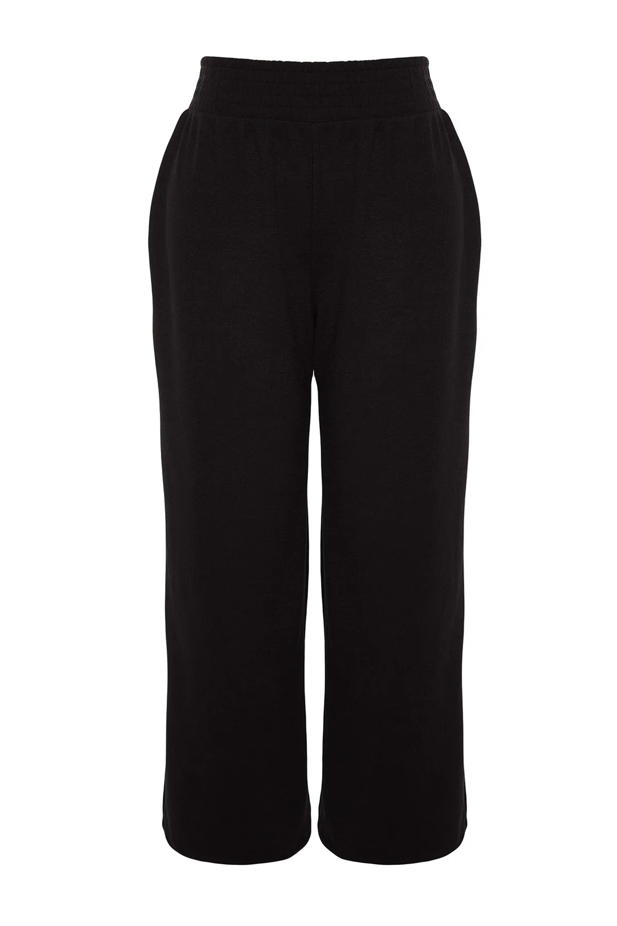 Trendyol Curve  Schwarze Strickhose mit hoher Taille TBBAW24AR00018