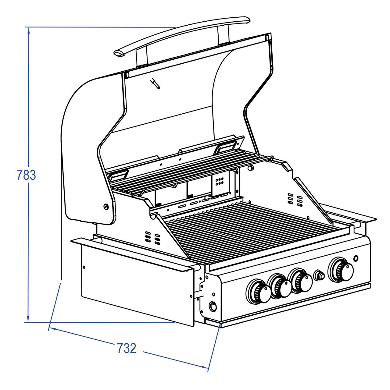 Allgrill TOP LINE - ALL'GRILL CHEF M - BUILT-IN Variante