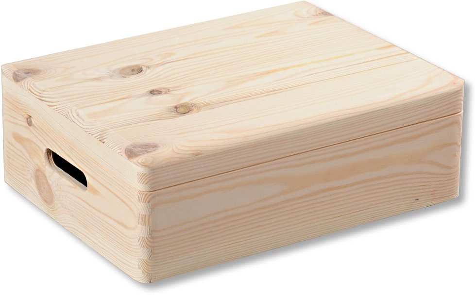 KESPER for kitchen & home Organizer, Aufbewahrungsbox, FSC®-zertifiziertes Kiefernholz, mit Klapttdeckel