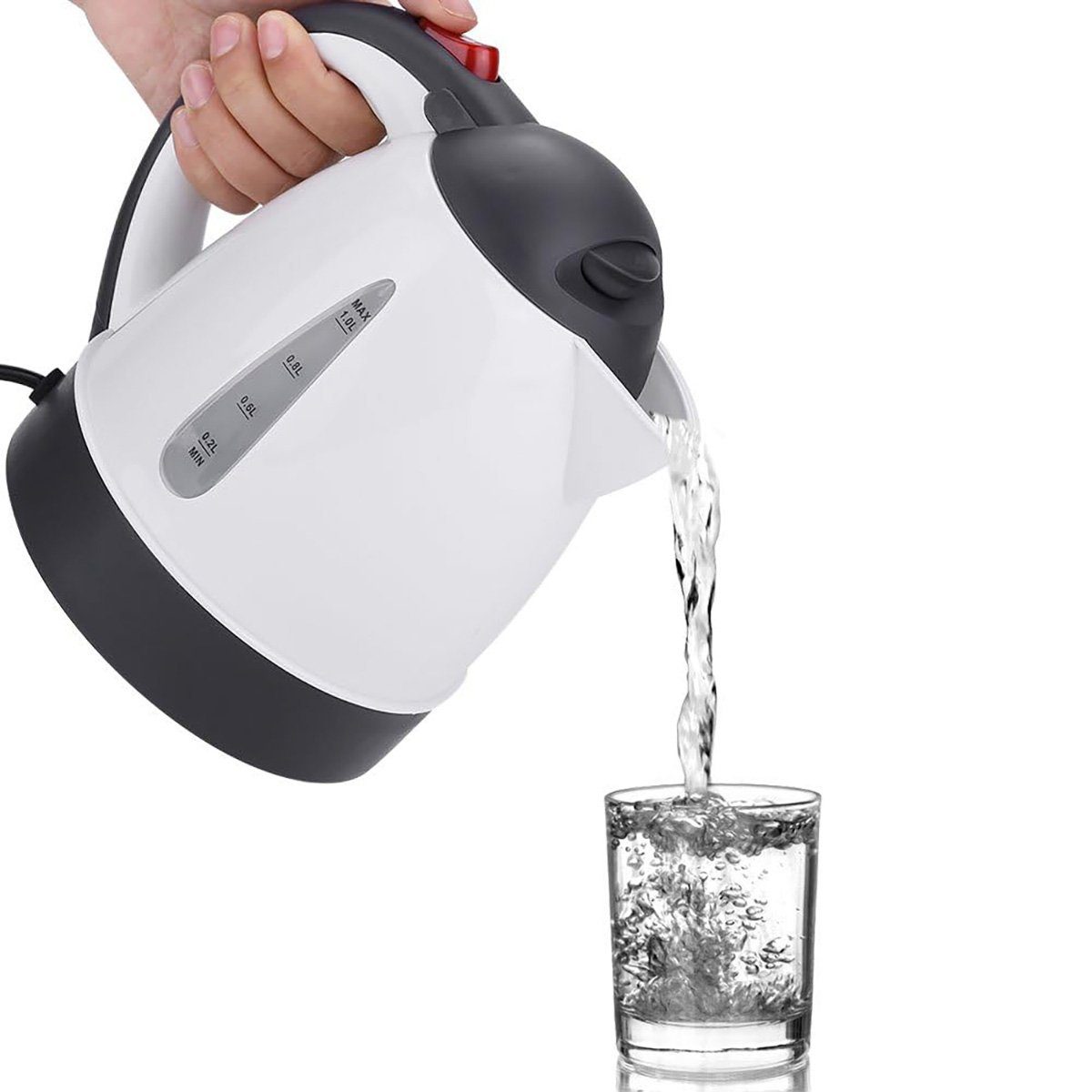 götäzer Wasserkessel Auto-Wasserkocher aus Edelstahl 304 (1000 ml, 12 V/24 V), Automatische Wärmeerhaltung, kann heißes Wasser, Kaffee, Tee machen