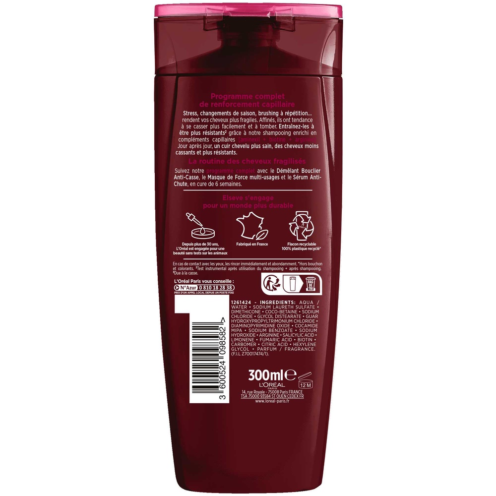 L'Oréal Paris Elseve Full Resist Shampooing 300ml Shampoing cheveux secs