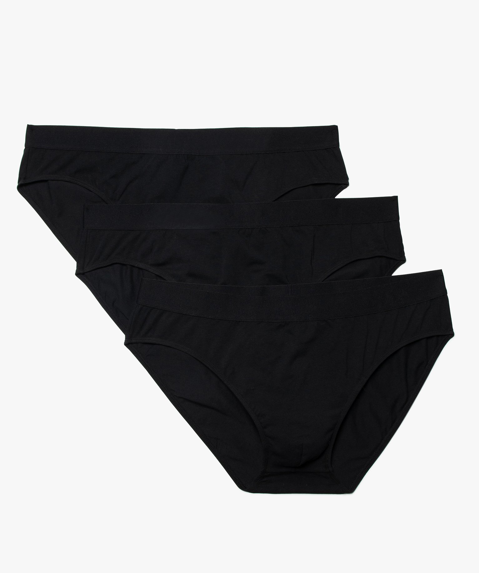 Slip homme en coton stretch avec taille élastiquée (lot de 3) noir | GEMO