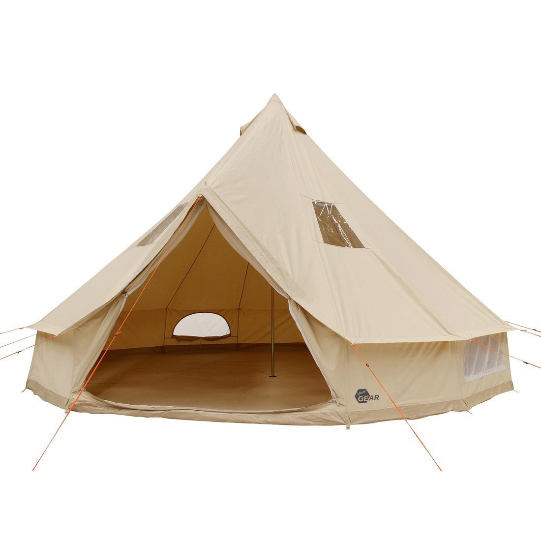 yourGEAR Tipi-Zelt yourGEAR Zelt Desert 8 Pro UV50+ Baumwolle - Campingzelt Tipi, Personen: 8