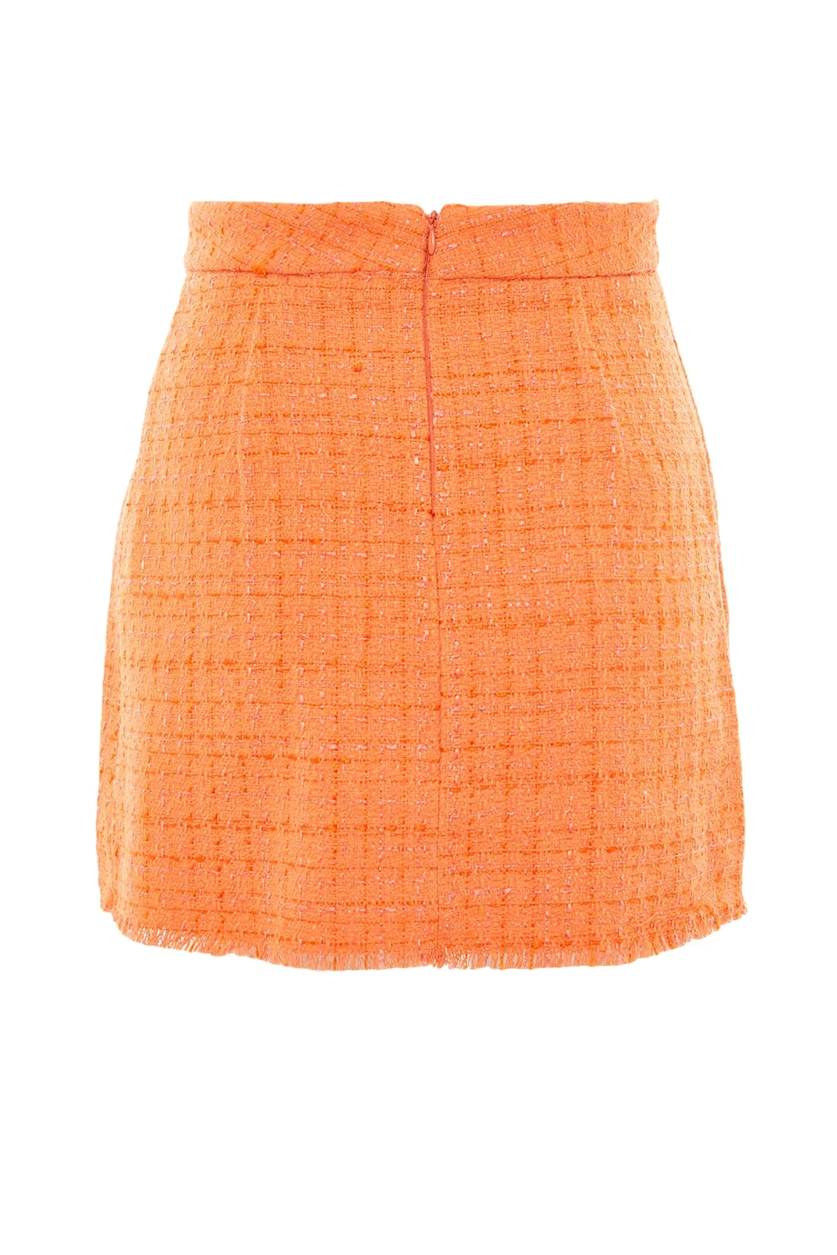 Trendyol Collection  Orangefarbener gewebter Rock mit Reißverschluss TWOAW23ET00061