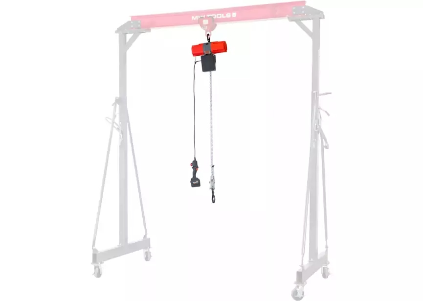 Metal Works 758613171 KT1003B Akkumulátoros láncos emelő 990 kg, emelési magasság 3 m + 4 Ah akkumulátoros vezetékes vezérlés MW Tools
