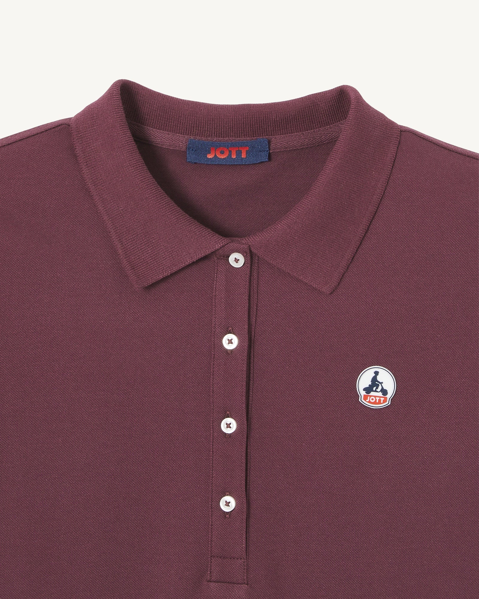 Polo en coton biologique Aubergine Franca