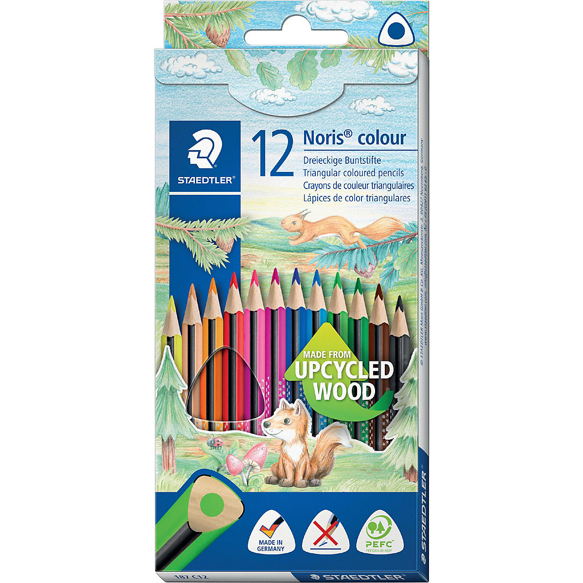 Dreikant-Buntstifte Noris® colour, 12 Farben