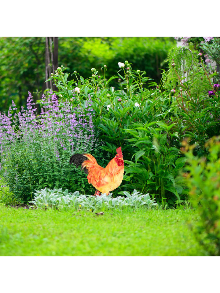 relaxdays Gartenfigur Hahn in Bunt - (B)30 x (H)34 x (T)11 cm günstig kaufen onesize