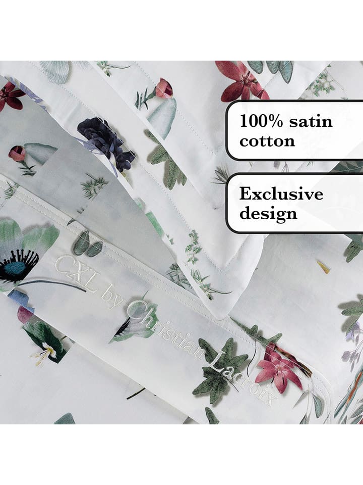 CXL by Christian Lacroix 4tlg. Set: Satin-Bettlaken und Kissenbezüge in Weiß/ Mint günstig kaufen