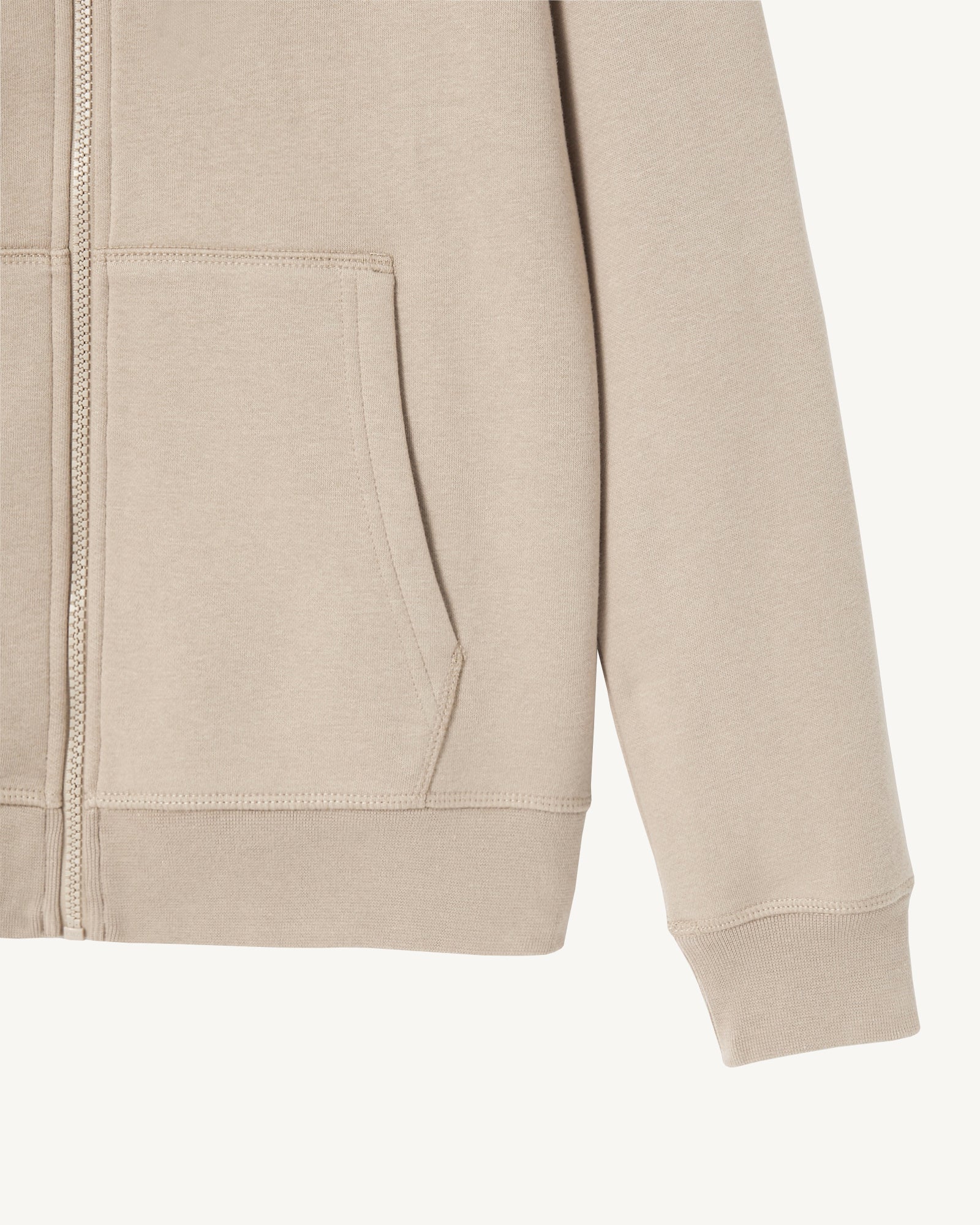 Sweat à capuche femme en coton biologique Beige Oaxaca