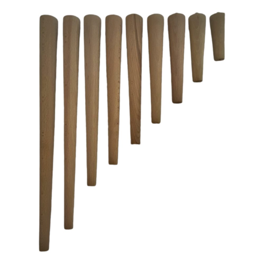 HOOZ Möbelfuß 4x Möbelfüße Holz Dunkel 10 cm, (4-St., 4er Set)