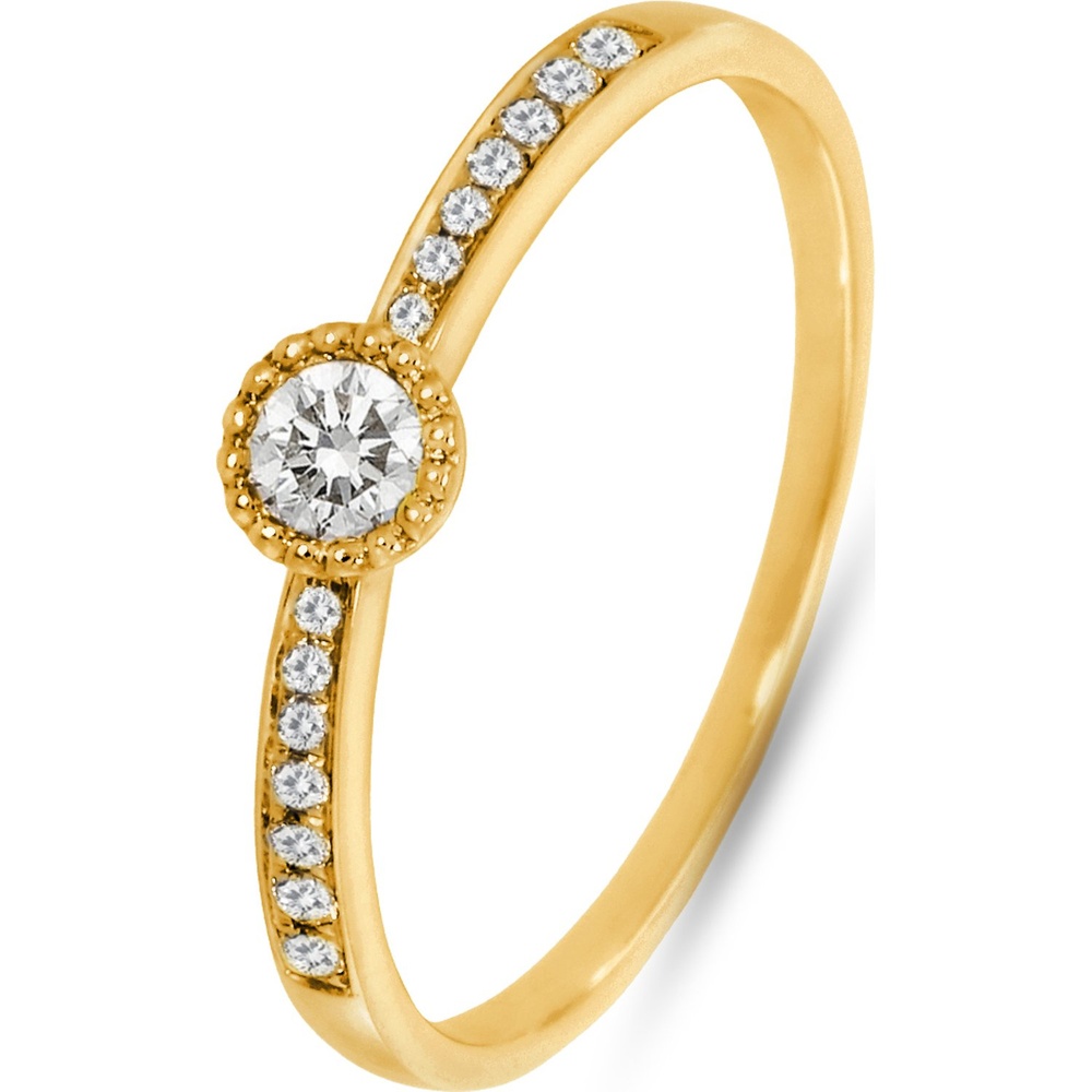 Valeria Bague pour femme 585 Or jaune or jaune Bague