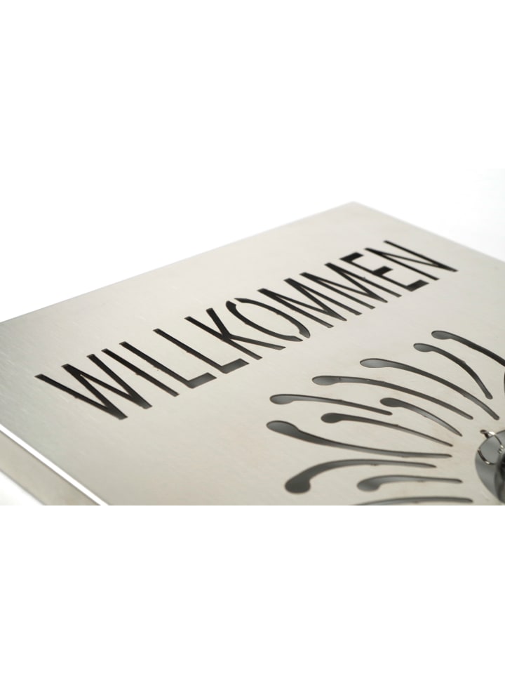 kobolo Gartendekoration SUNFLOWERSIGN in Silber günstig kaufen onesize