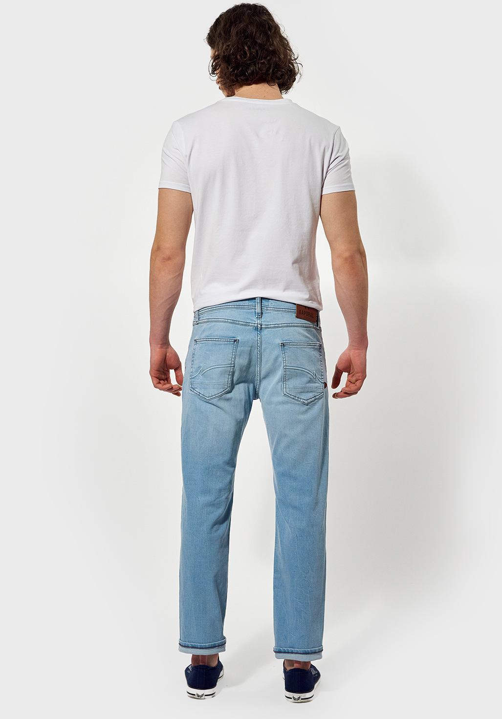 DATTT  Jean straight Homme bleu clair délavé